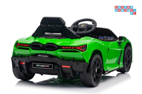 [QLS-8603] Lamborghini Revuelto auto na akumulator 4x4 (2x45W i 2x35W) 12V/9Ah ekoskóra EVA