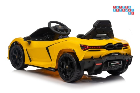 [QLS-8603] Lamborghini Revuelto auto na akumulator 4x4 (2x45W i 2x35W) 12V/9Ah ekoskóra EVA