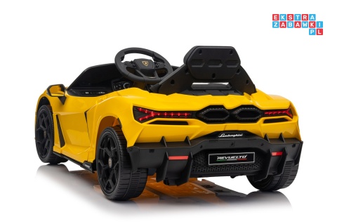 [QLS-8603] Lamborghini Revuelto auto na akumulator 4x4 (2x45W i 2x35W) 12V/9Ah ekoskóra EVA