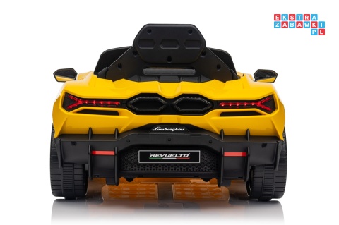 [QLS-8603] Lamborghini Revuelto auto na akumulator 4x4 (2x45W i 2x35W) 12V/9Ah ekoskóra EVA