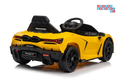 [QLS-8603] Lamborghini Revuelto auto na akumulator 4x4 (2x45W i 2x35W) 12V/9Ah ekoskóra EVA
