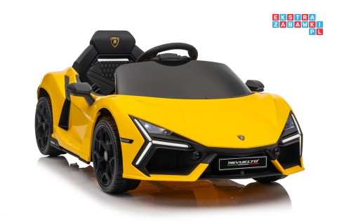 [QLS-8603] Lamborghini Revuelto auto na akumulator 4x4 (2x45W i 2x35W) 12V/9Ah ekoskóra EVA