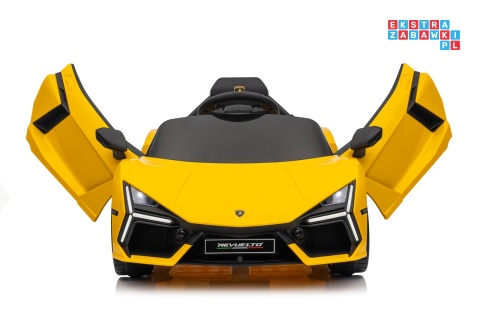 [QLS-8603] Lamborghini Revuelto auto na akumulator 4x4 (2x45W i 2x35W) 12V/9Ah ekoskóra EVA