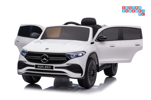 [XMX-625] Mercedes Benz EQA 250 na akumulator 4x35W 12V/10Ah ekoskóra EVA - biały