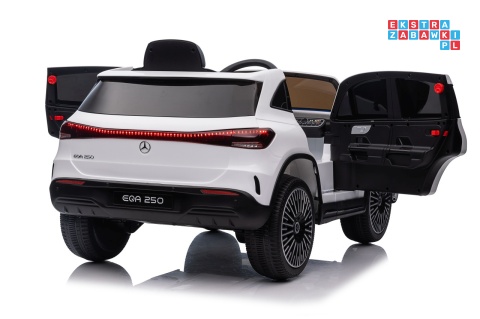 [XMX-625] Mercedes Benz EQA 250 na akumulator 4x35W 12V/10Ah ekoskóra EVA - biały
