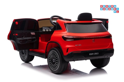 [XMX-625] Mercedes Benz EQA 250 na akumulator 4x35W 12V/10Ah ekoskóra EVA - czerwony