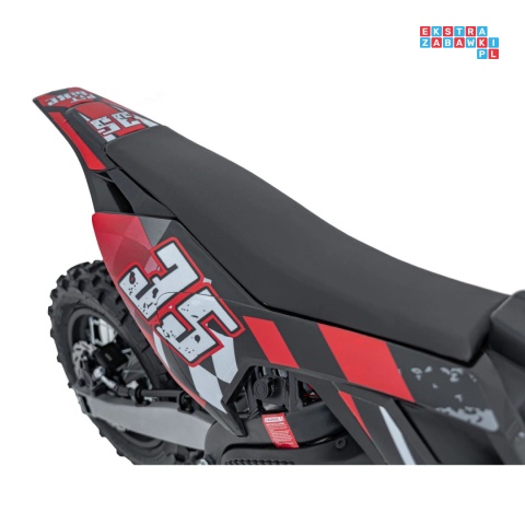 [HP116E] Motocykl PIT BIKE na akumulator 36V/10.4Ah pompowane koła ekoskóra - czerwony