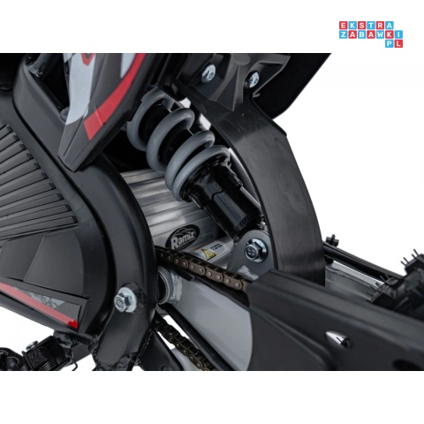 [HP116E] Motocykl PIT BIKE na akumulator 36V/10.4Ah pompowane koła ekoskóra - czerwony