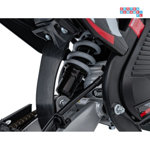 [HP116E] Motocykl PIT BIKE na akumulator 36V/10.4Ah pompowane koła ekoskóra - czerwony