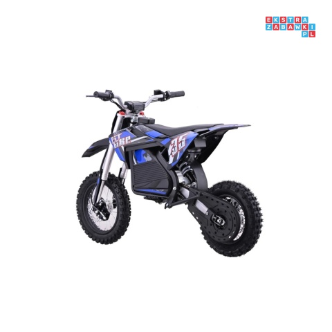 [HP116E] Motocykl PIT BIKE na akumulator 36V/10.4Ah pompowane koła ekoskóra - niebieski
