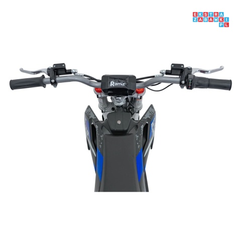 [HP116E] Motocykl PIT BIKE na akumulator 36V/10.4Ah pompowane koła ekoskóra - niebieski