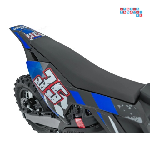 [HP116E] Motocykl PIT BIKE na akumulator 36V/10.4Ah pompowane koła ekoskóra - niebieski