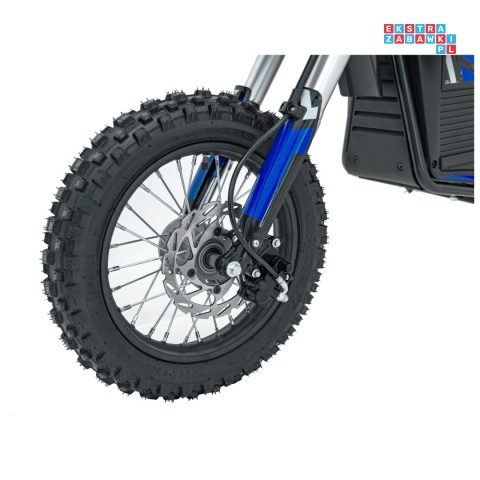 [HP116E] Motocykl PIT BIKE na akumulator 36V/10.4Ah pompowane koła ekoskóra - niebieski