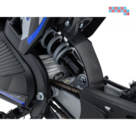 [HP116E] Motocykl PIT BIKE na akumulator 36V/10.4Ah pompowane koła ekoskóra - niebieski