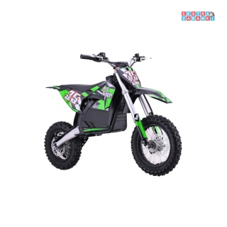 Zielony Motor PIT BIKE na akumulator - 36V/10.4Ah, pompowane koła, ekoskóra - [HP116E]