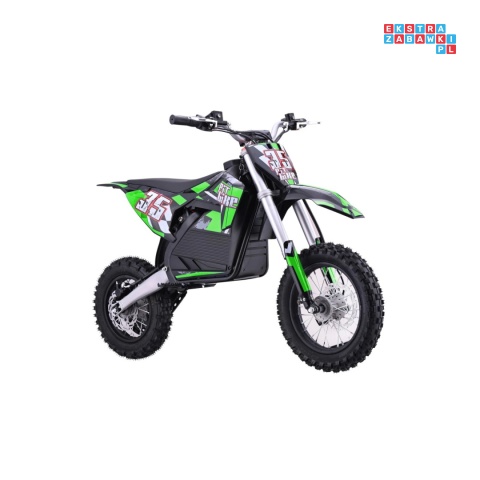 [HP116E] Motocykl PIT BIKE na akumulator 36V/10.4Ah pompowane koła ekoskóra - zielony