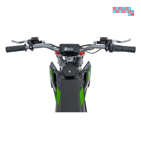 [HP116E] Motocykl PIT BIKE na akumulator 36V/10.4Ah pompowane koła ekoskóra - zielony