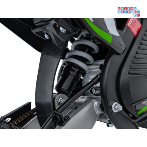 [HP116E] Motocykl PIT BIKE na akumulator 36V/10.4Ah pompowane koła ekoskóra - zielony