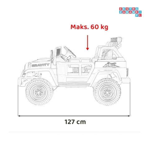 [PA.S625] Off Road MONSTER auto na akumulator 4x45W 12V/10Ah ekoskóra EVA