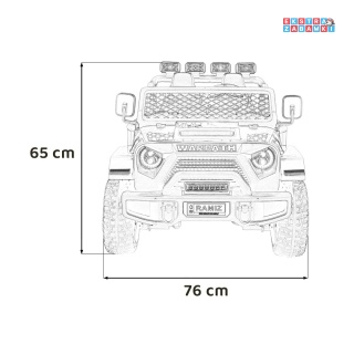 Zielone Off Road MONSTER na akumulator - 4x45W, 12V/10Ah, ekoskóra, EVA - [PA.S625]