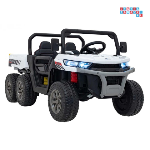 [XMX-623B] Pojazd Farmer Truck Speed 900 4x45W 12V/10Ah na akumulator EVA ekoskóra elektryczny kiper - biały