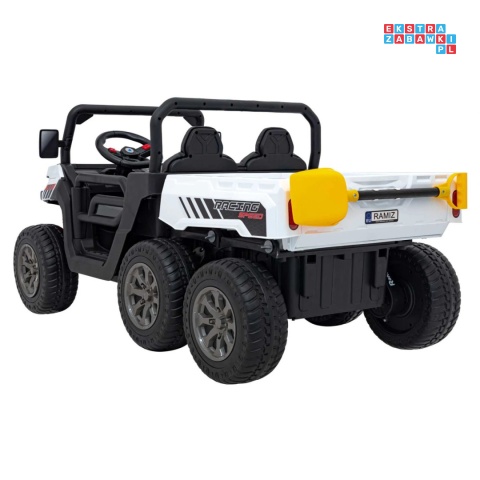 [XMX-623B] Pojazd Farmer Truck Speed 900 4x45W 12V/10Ah na akumulator EVA ekoskóra elektryczny kiper - biały