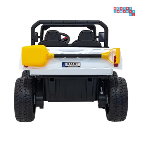 [XMX-623B] Pojazd Farmer Truck Speed 900 4x45W 12V/10Ah na akumulator EVA ekoskóra elektryczny kiper - biały