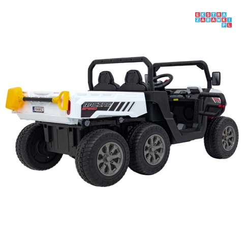 [XMX-623B] Pojazd Farmer Truck Speed 900 4x45W 12V/10Ah na akumulator EVA ekoskóra elektryczny kiper - biały