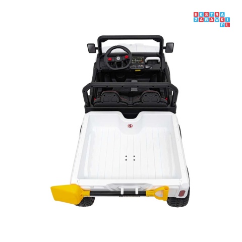 [XMX-623B] Pojazd Farmer Truck Speed 900 4x45W 12V/10Ah na akumulator EVA ekoskóra elektryczny kiper - biały