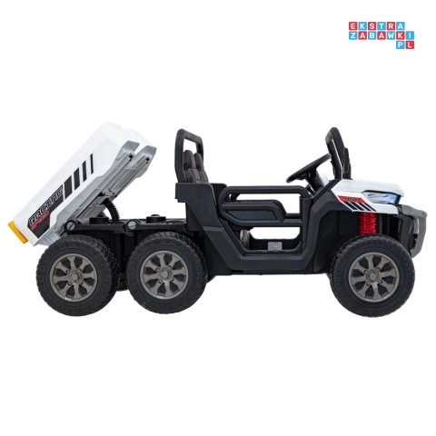 [XMX-623B] Pojazd Farmer Truck Speed 900 4x45W 12V/10Ah na akumulator EVA ekoskóra elektryczny kiper - biały