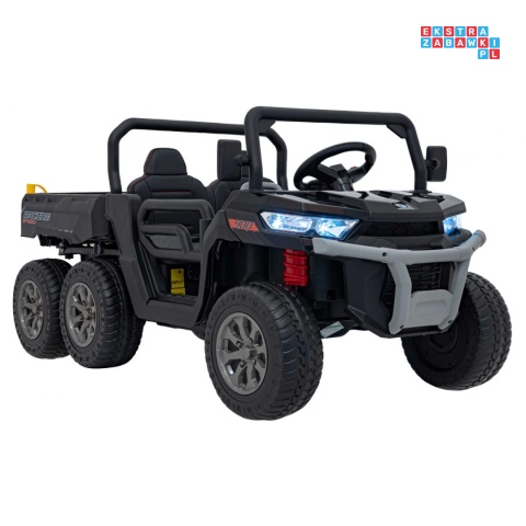 [XMX-623B] Pojazd Farmer Truck Speed 900 4x45W 12V/10Ah na akumulator EVA ekoskóra elektryczny kiper - czarny