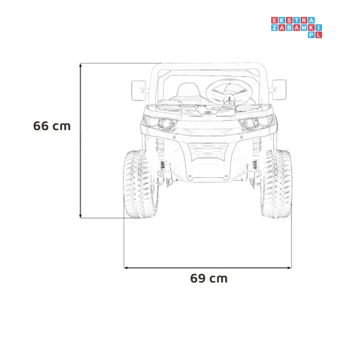 [XMX-623B] Pojazd Farmer Truck Speed 900 4x45W 12V/10Ah na akumulator EVA ekoskóra elektryczny kiper - zielony