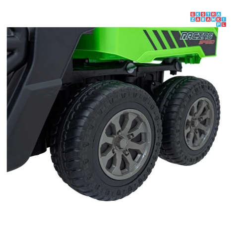 [XMX-623B] Pojazd Farmer Truck Speed 900 4x45W 12V/10Ah na akumulator EVA ekoskóra elektryczny kiper - zielony