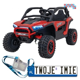 [XMX-639] Buggy KCK na akumulator 4x50W 24V/7Ah ekoskóra EVA MP3 Bluetooth - czerwony