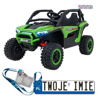 XMX-639 Buggy KCK na akumulator 4x4 - zielony, 4x50W, 24V/7Ah, ekoskóra, EVA, MP3, Bluetooth [639]