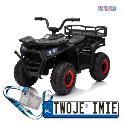 Czarny Quad ATV Robust 01 na akumulator - 4x35W, 12V/7Ah, EVA, led, ekoskóra [XMX-651]