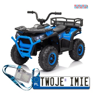 Niebieski Quad ATV Robust 01 na akumulator - 4x35W, 12V/7Ah, EVA, led, ekoskóra [XMX-651]
