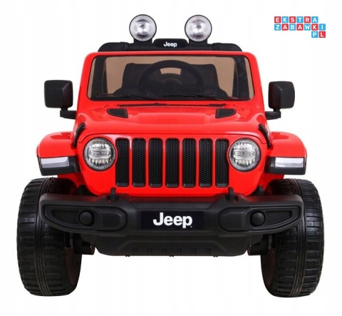 [JWR555] Jeep Wrangler Rubicon 4X45W 12V/10Ah EVA, pokrowiec, pilot, LED, MP3, BT - czerwony