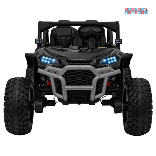 Honda terenowa buggy na akumulator 4x4 - czarny, 4x120W, ekoskóra, koła EVA [BDM0966]
