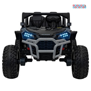 Honda terenowa buggy na akumulator 4x4 - niebieski, 4x120W, 24V/9Ah, ekoskóra, koła EVA [BDM0966]