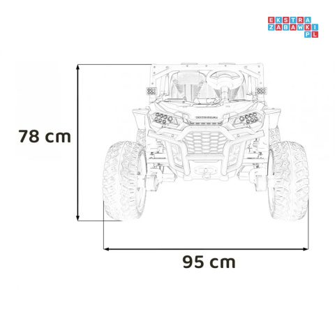 [BDM0966] Honda terenowa 4x120W 24V/9Ah ekoskóra, koła EVA - różowy