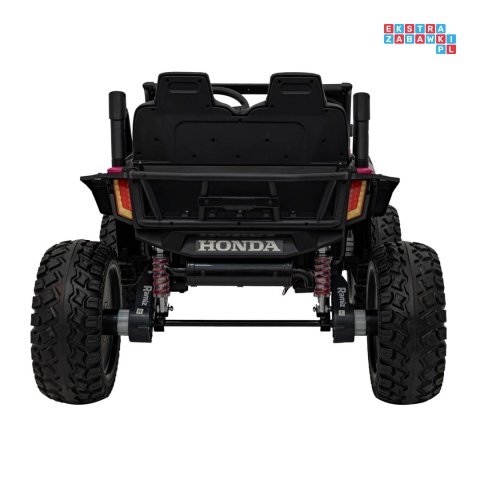 [BDM0966] Honda terenowa 4x120W 24V/9Ah ekoskóra, koła EVA - różowy