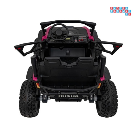 [BDM0966] Honda terenowa 4x120W 24V/9Ah ekoskóra, koła EVA - różowy