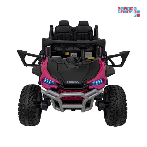 [BDM0966] Honda terenowa 4x120W 24V/9Ah ekoskóra, koła EVA - różowy
