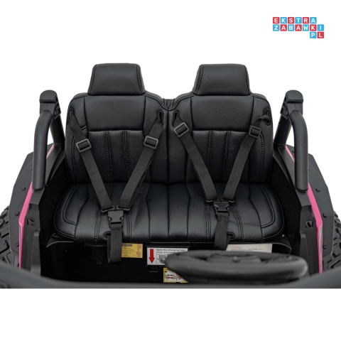 [BDM0966] Honda terenowa 4x120W 24V/9Ah ekoskóra, koła EVA - różowy