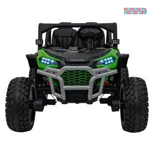 Honda terenowa buggy na akumulator 4x4 - zielony, 4x120W, 24V/9Ah, ekoskóra, koła EVA [BDM0966]