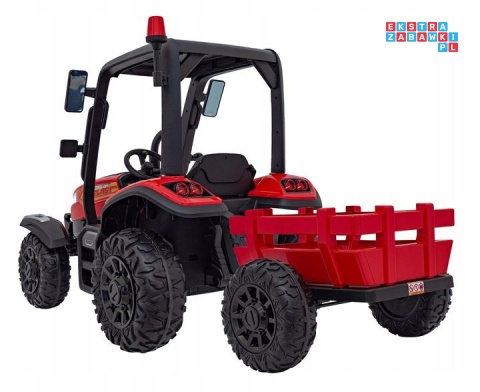 [BLT-206] Duży traktor BLAST z przyczepką 2X200W 24V/7Ah EVA pilot pokrowiec MP3 - czerwony