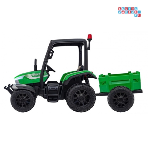 [BLT-206] Duży traktor BLAST z przyczepką 2X200W 24V/7Ah EVA pilot pokrowiec MP3 - zielony
