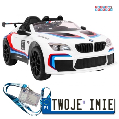 [6666R-M6] BMW M6 GT3 Auto na akumulator [12V/7Ah] dla dzieci Nawiew powietrza Dźwięki MP3 Światła + Pilot