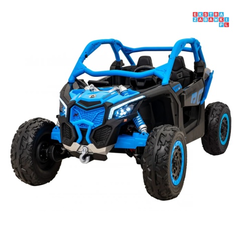 [CA001.STRONG] Buggy Maverick Turbo RR STRONG 2x320W 24V/10Ah ciche silniki pompowane koła ekoskóra - niebieski